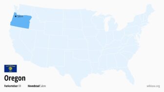 Oregon – stat i USA, sjove fakta, kort, største byer