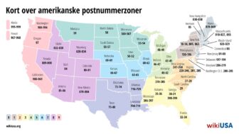 Postnumre i USA – kort, find en kode, ZIP-kodesystem