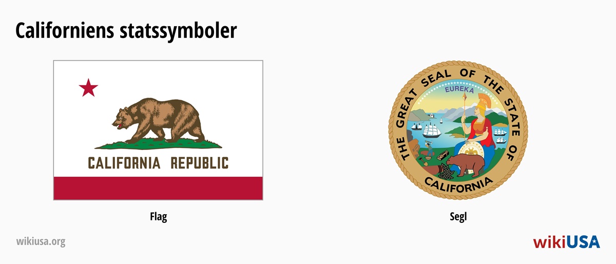 Californiens statsflag | Californiens officielle segl