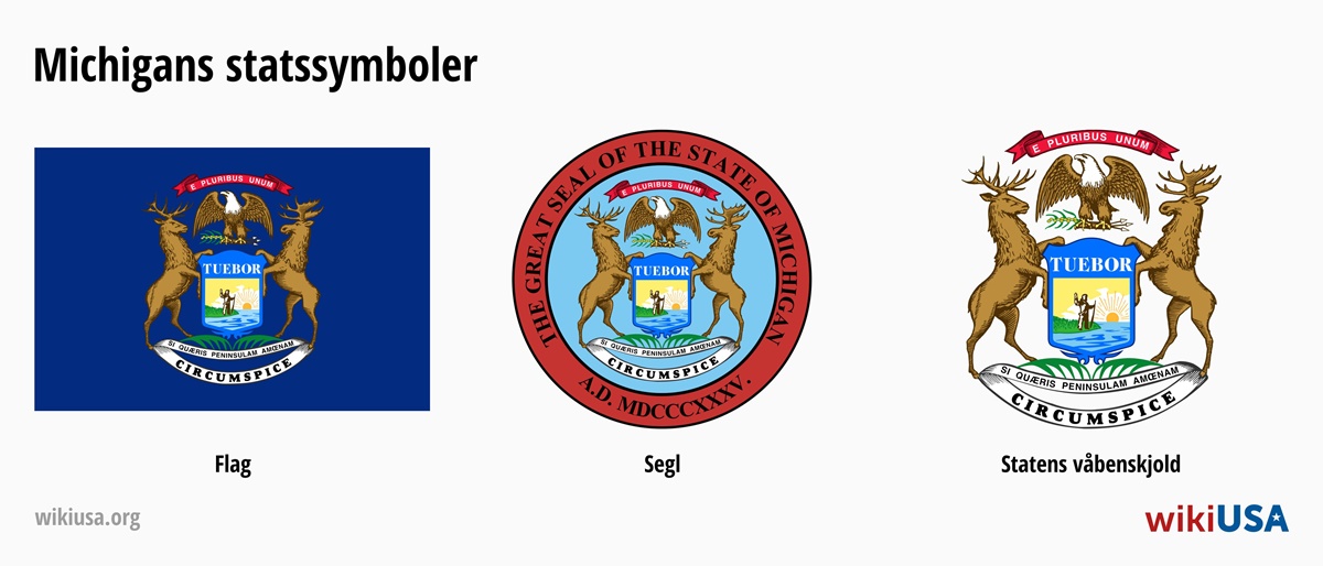 Michigans statsflag | Michigans officielle segl