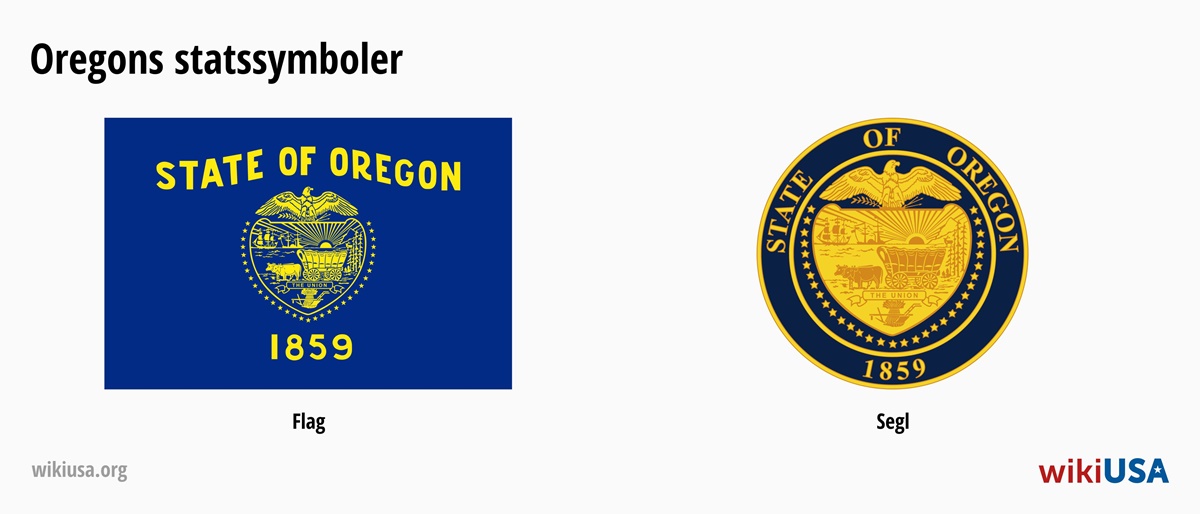 Oregons statsflag | Oregons officielle segl