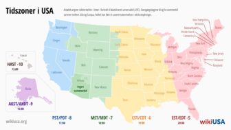 Tidszoner i USA – karta, aktuel tid, forskel fra Danmark